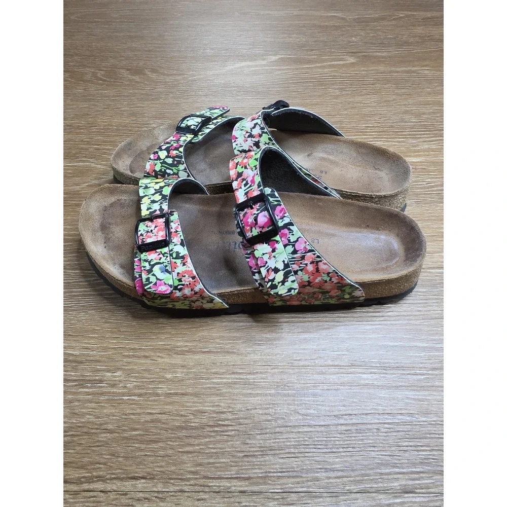 Birkenstock Papillio Sydney Sandals Women's 39 8-8.5 Floral Birko-Flor Narrow